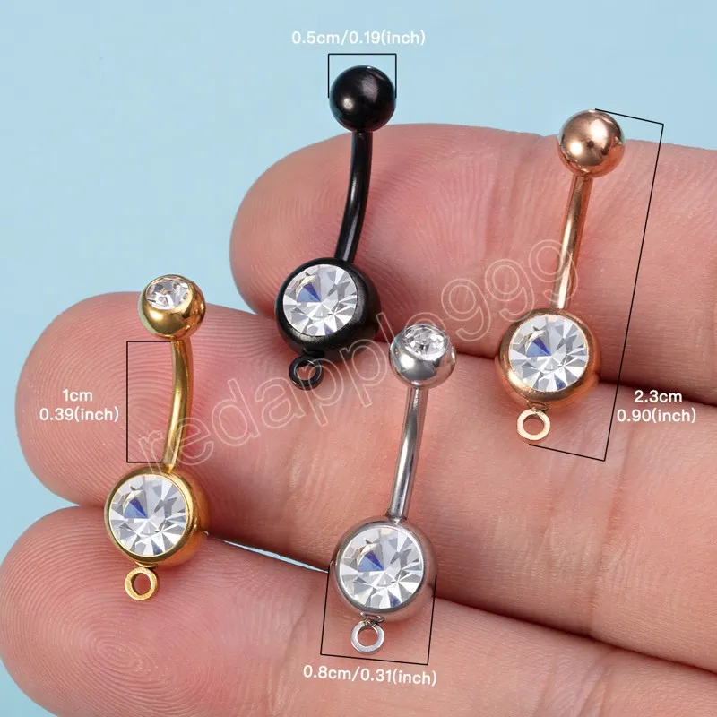 Stainless Steel Belly Button Rings For DIY Jewelry Making Pendant